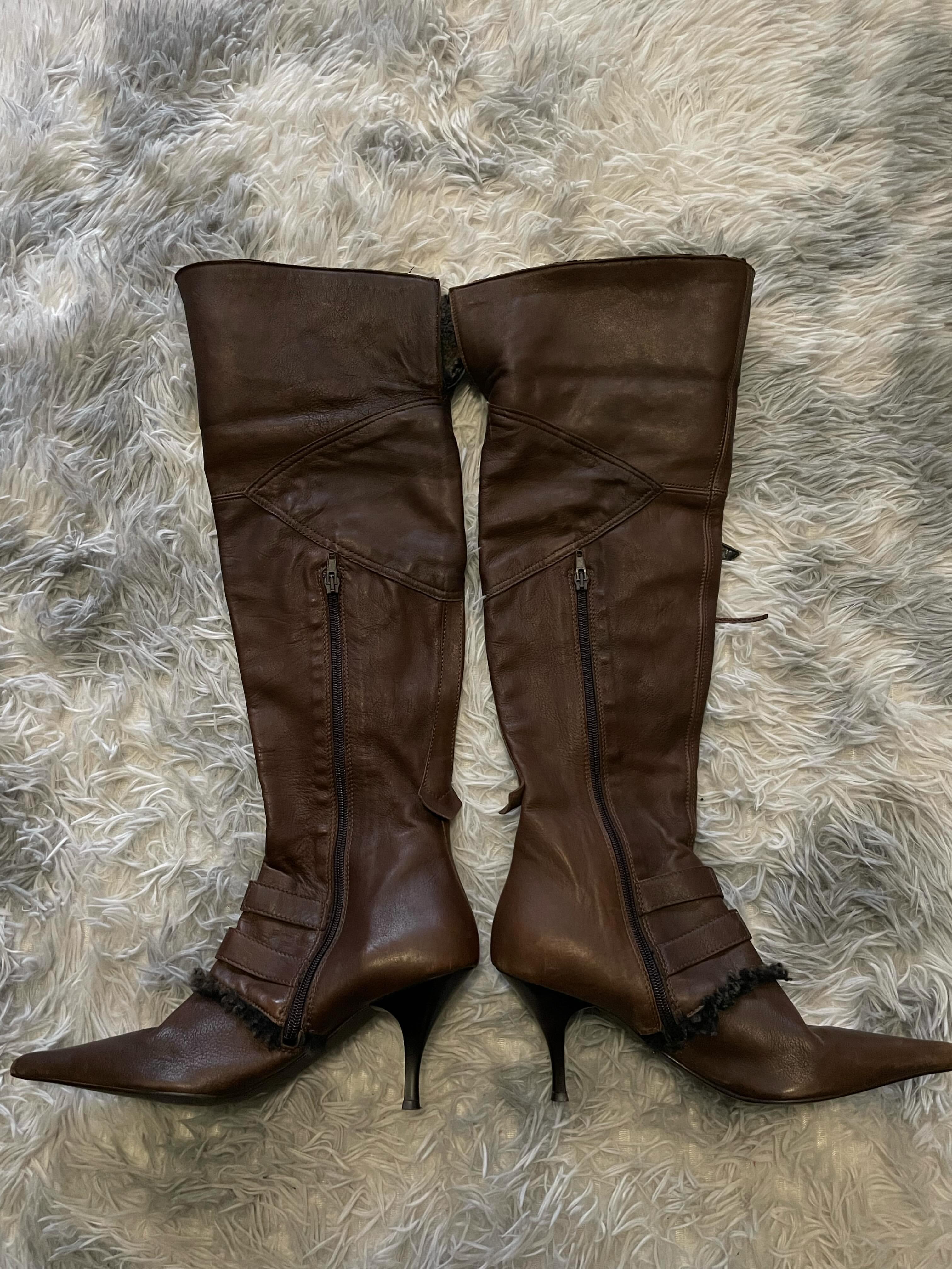 Bota Y2K Marrom Steampunk Vibe