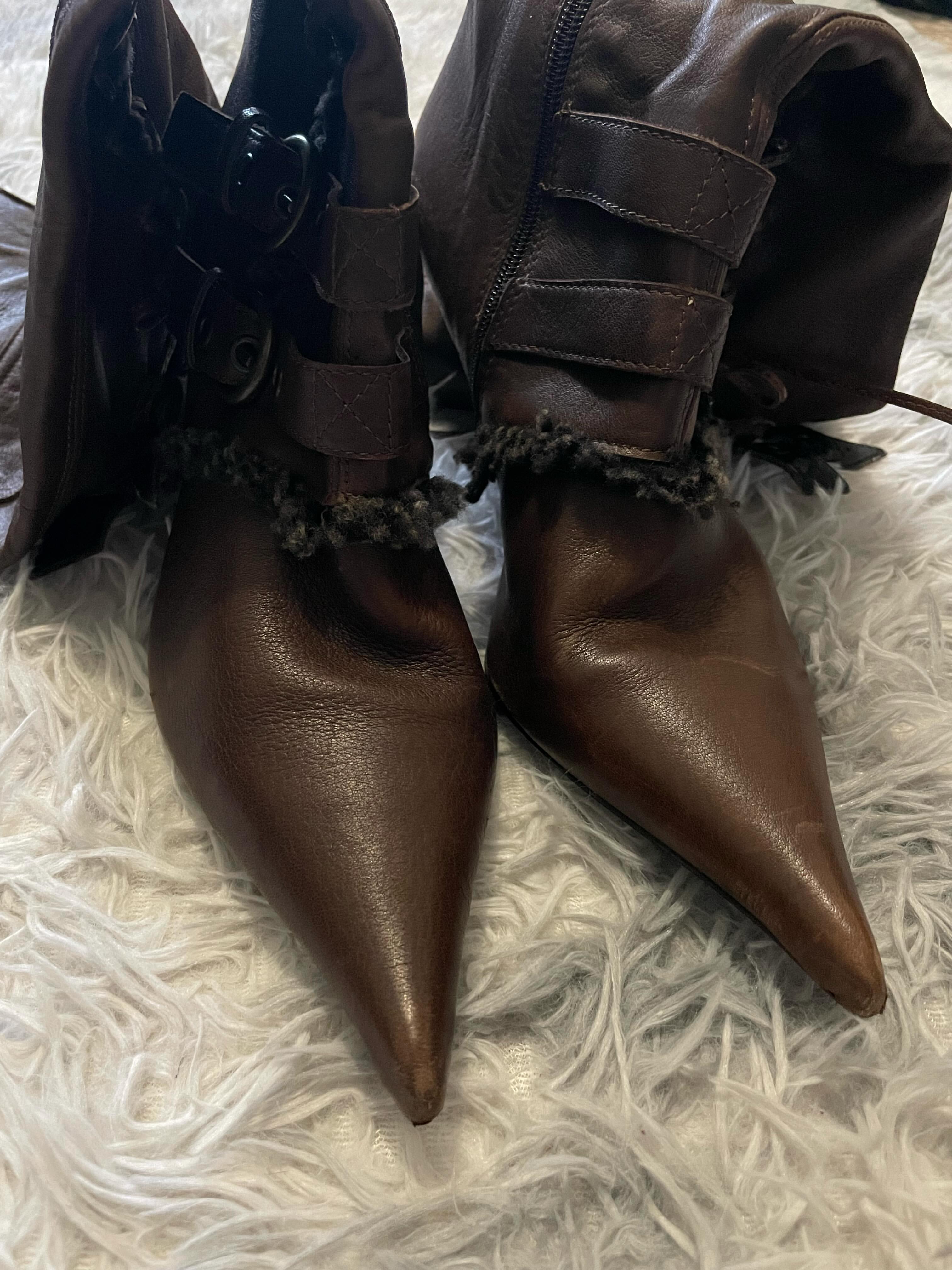 Bota Y2K Marrom Steampunk Vibe