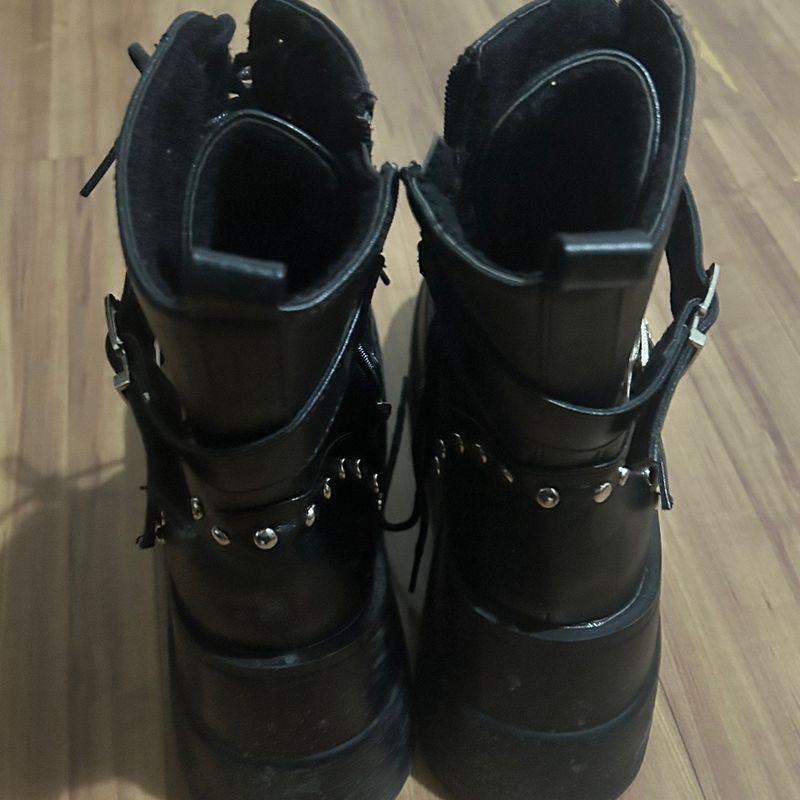 Bota Feminina Preta Gotica